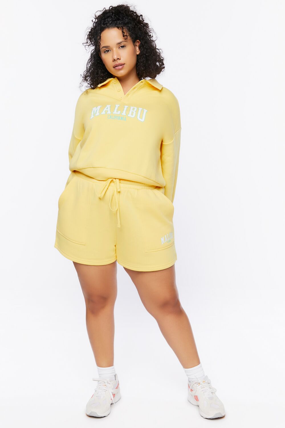 Plus Size Malibu California Drawstring Shorts