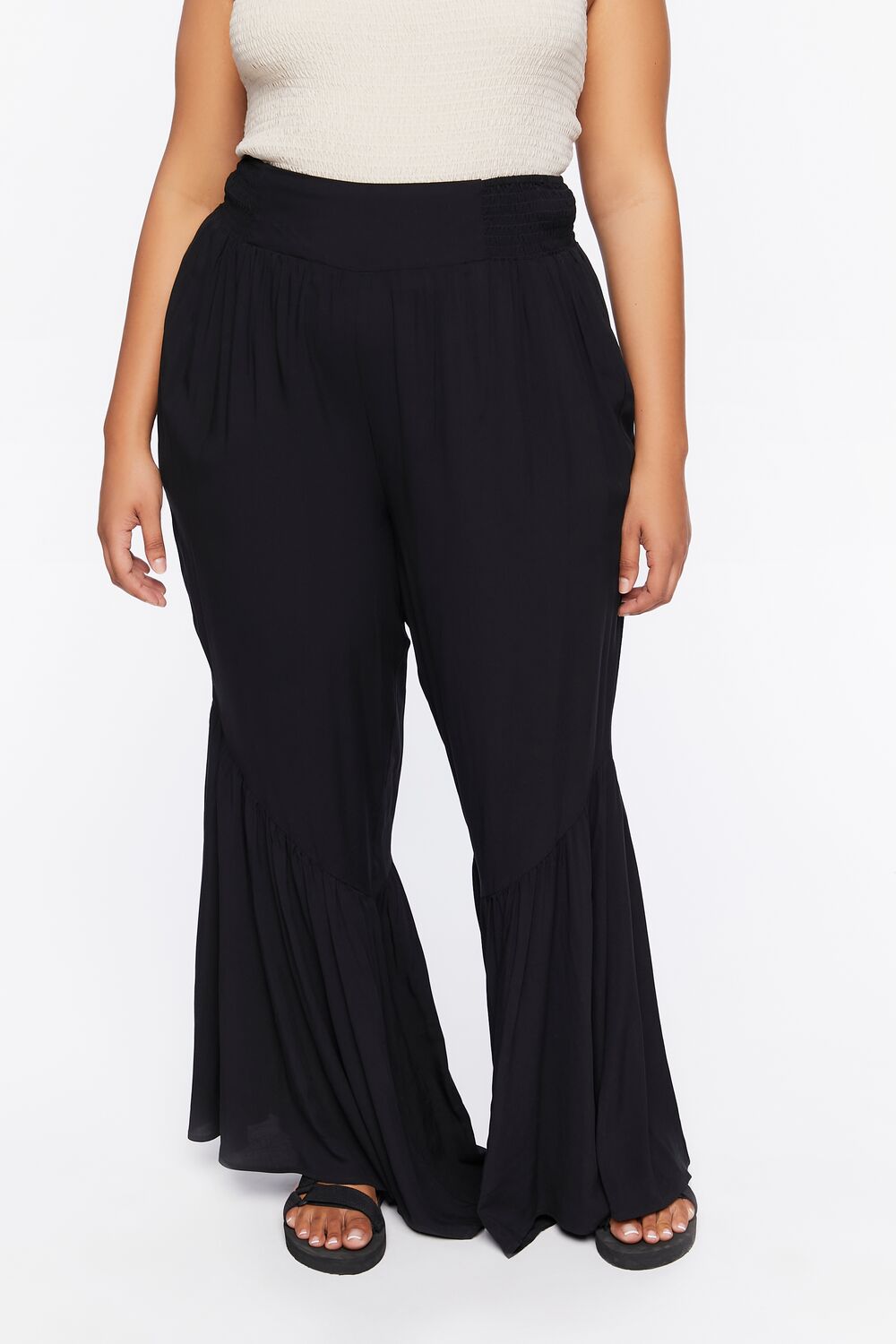 Plus Size Flounce Flare Pants