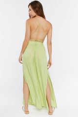 Crepe Cutout M-Slit Maxi Dress