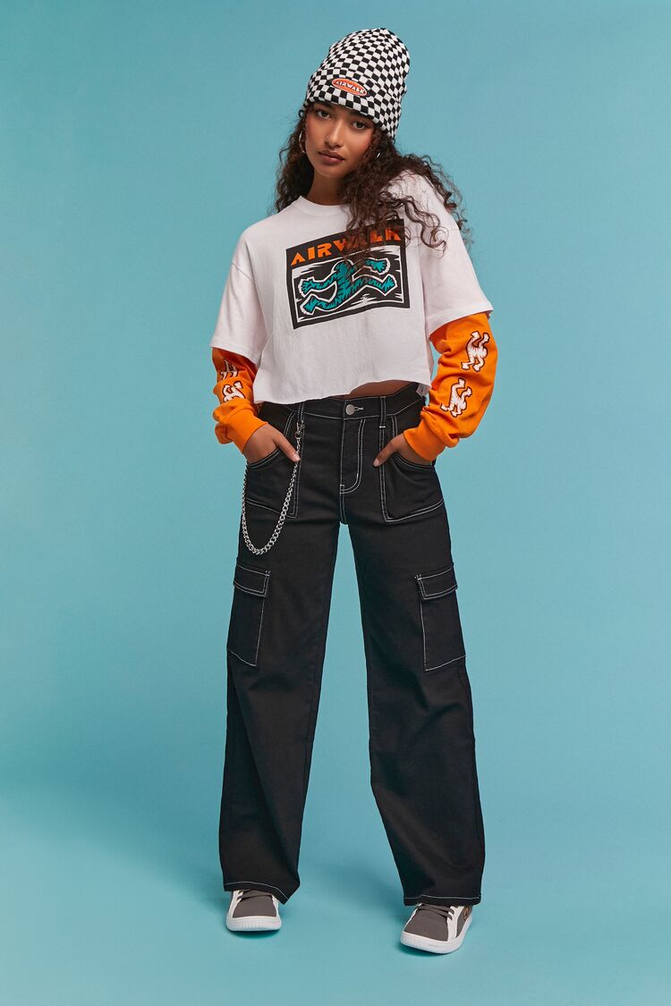 Airwalk Cropped Combo Tee
