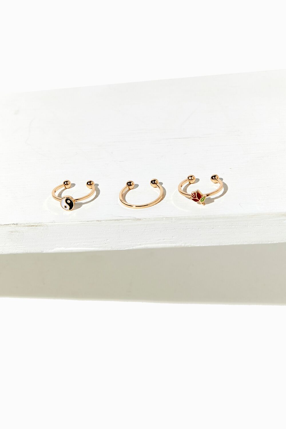 Upcycled Yin Yang Toe Ring Set