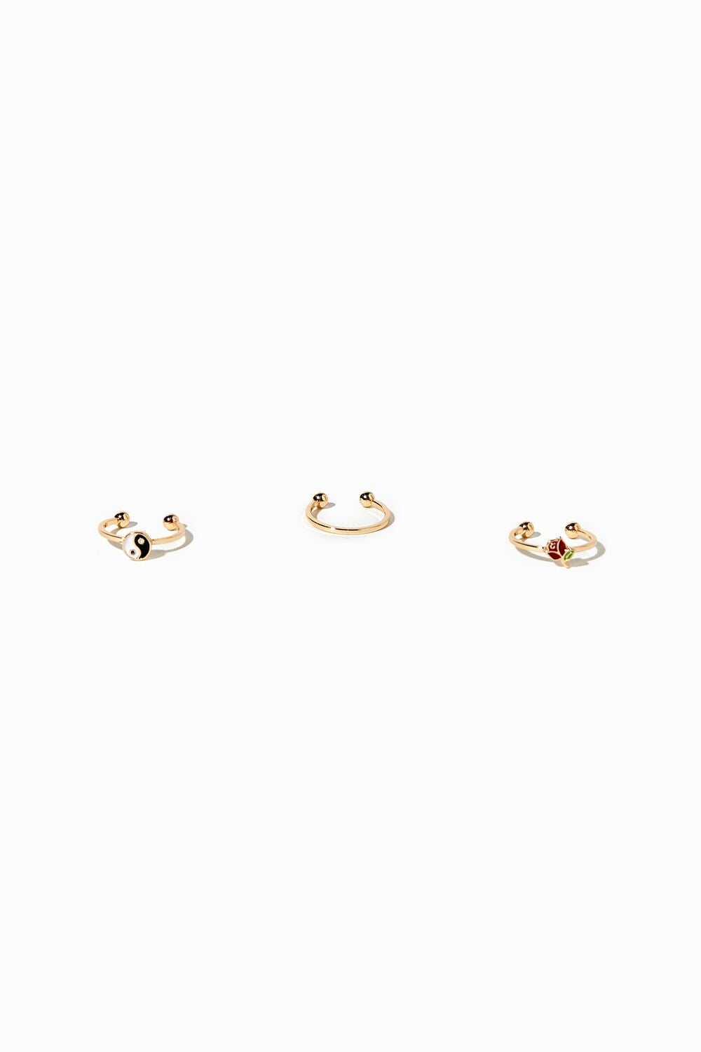 Upcycled Yin Yang Toe Ring Set