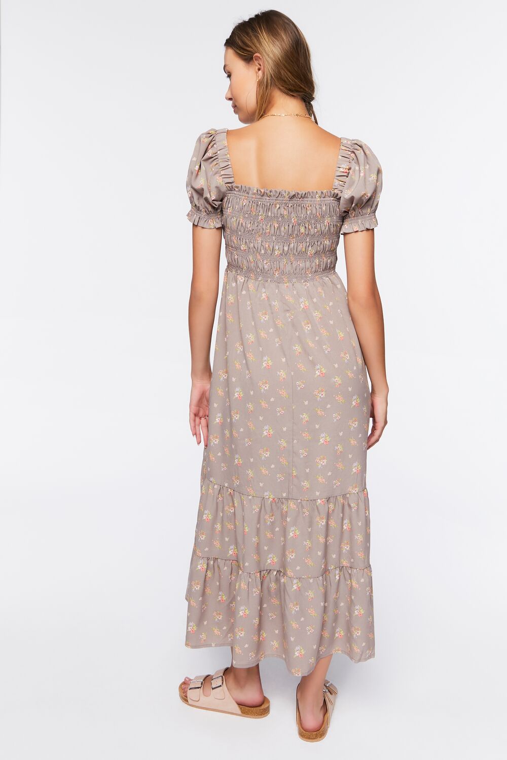 Floral Puff-Sleeve Dress