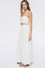 Sweetheart Cropped Cami & Maxi Skirt Set