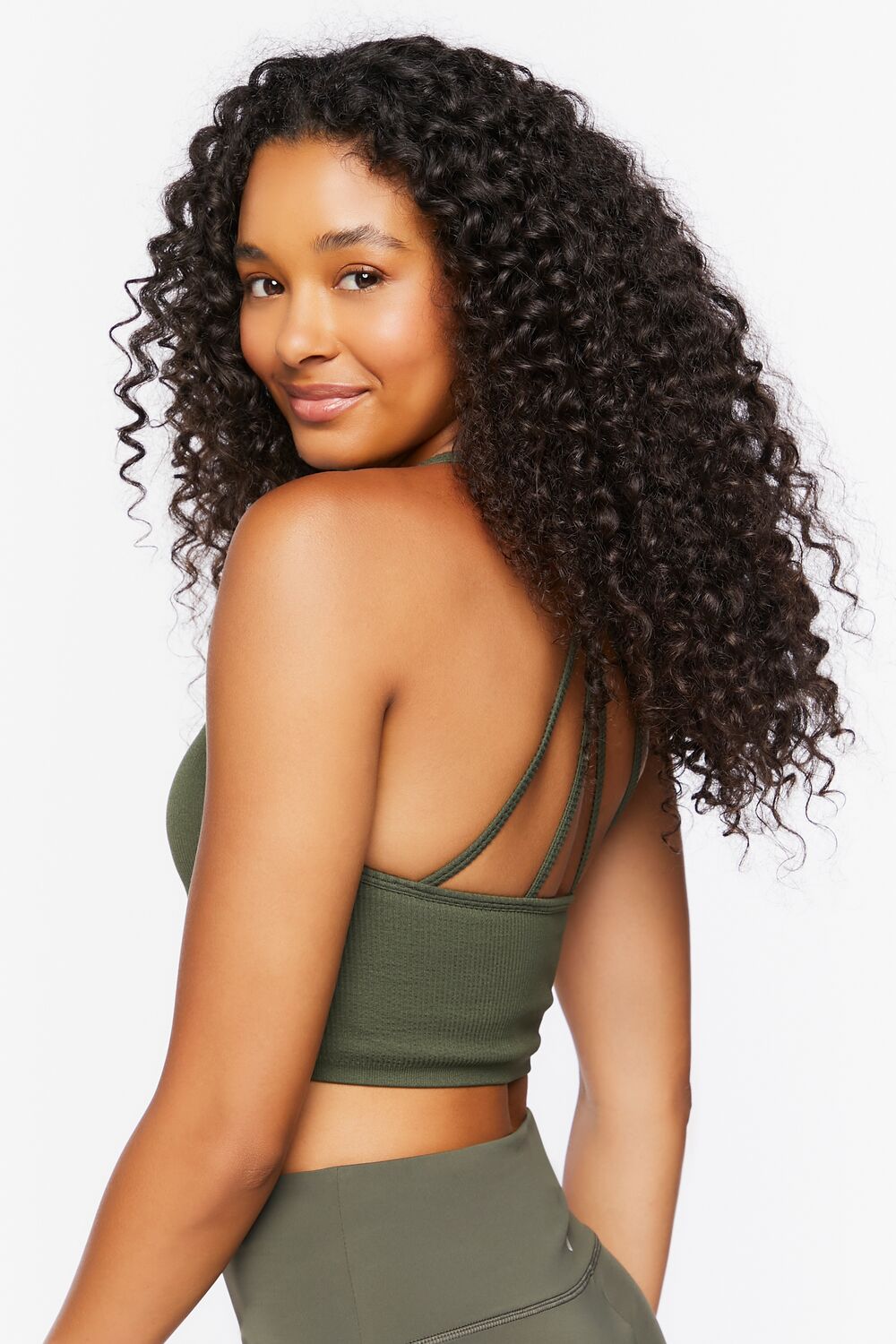 Seamless Caged-Back Sports Bra