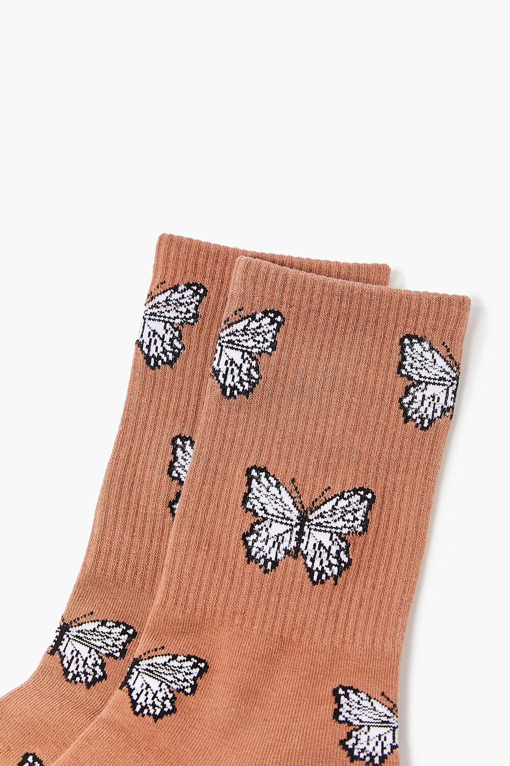 Butterfly Print Crew Socks