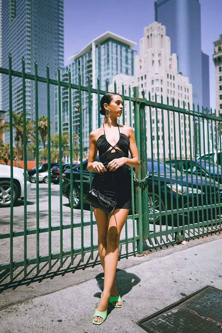 Cutout Halter Mini Dress