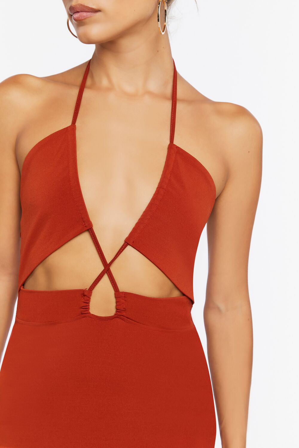 Cutout Halter Mini Dress