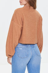 Boucle Knit Cardigan Sweater