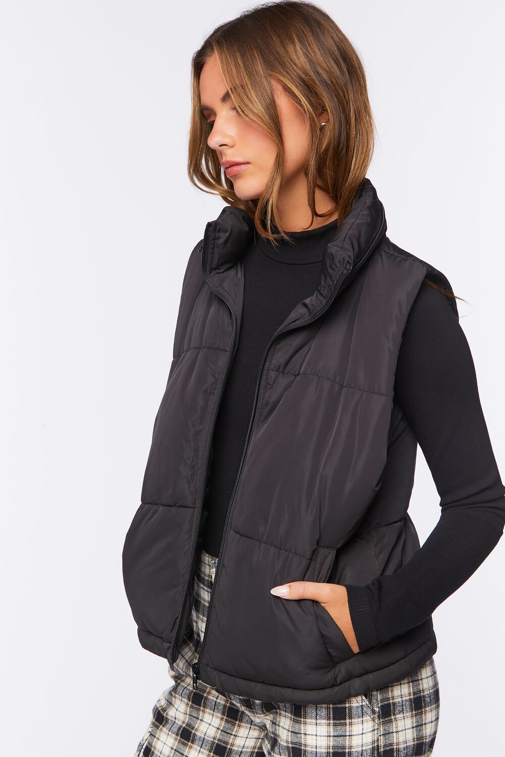Zip-Up Puffer Vest