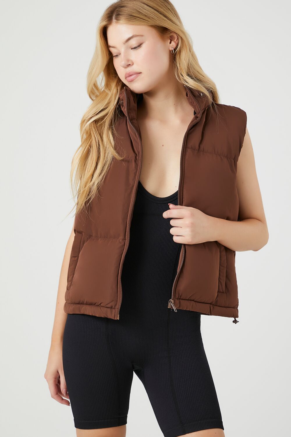 Zip-Up Puffer Vest