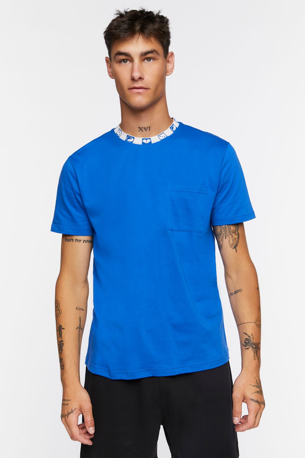 Graphic-Trim Crew Tee