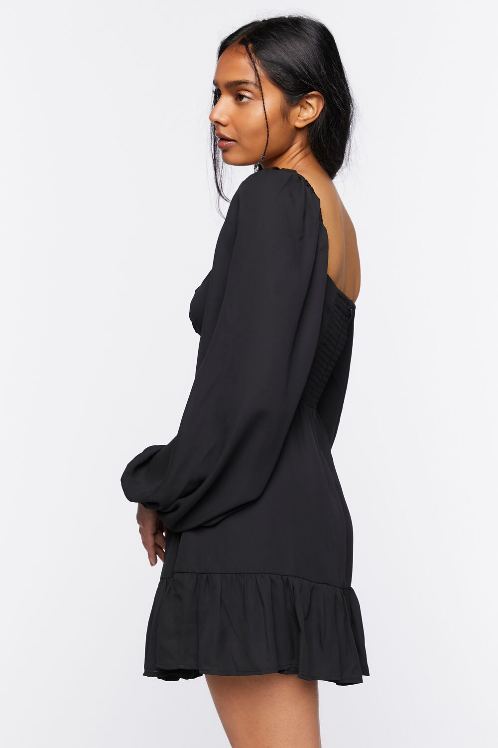 Cutout Lace-Up Mini Dress