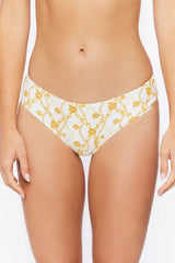 Chain Print Cheeky Bikini Bottoms
