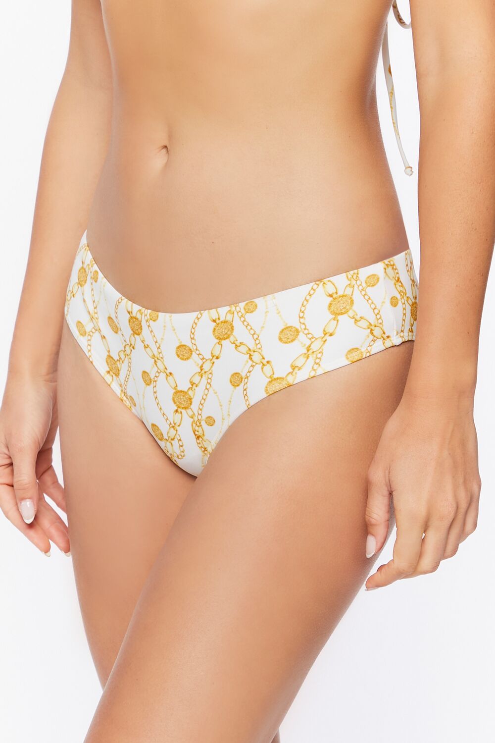 Chain Print Cheeky Bikini Bottoms