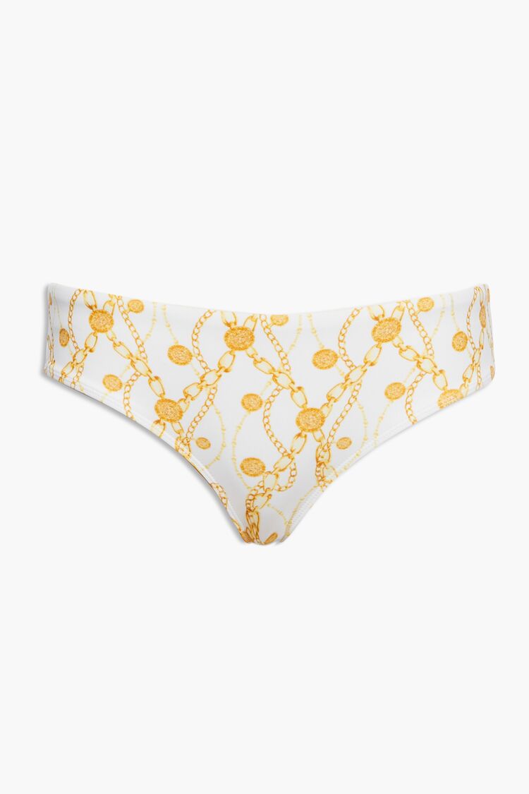 Chain Print Cheeky Bikini Bottoms