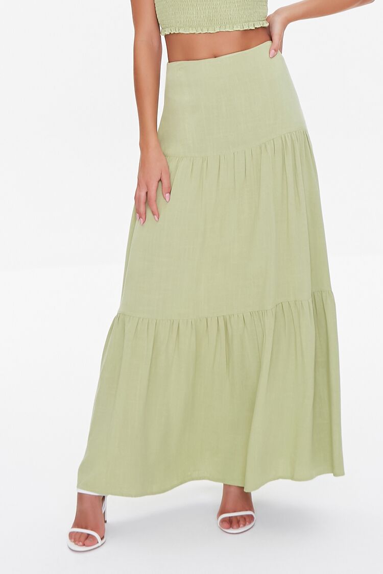 Smocked Cropped Cami & Tiered Skirt Set