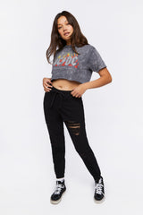Distressed Denim Joggers