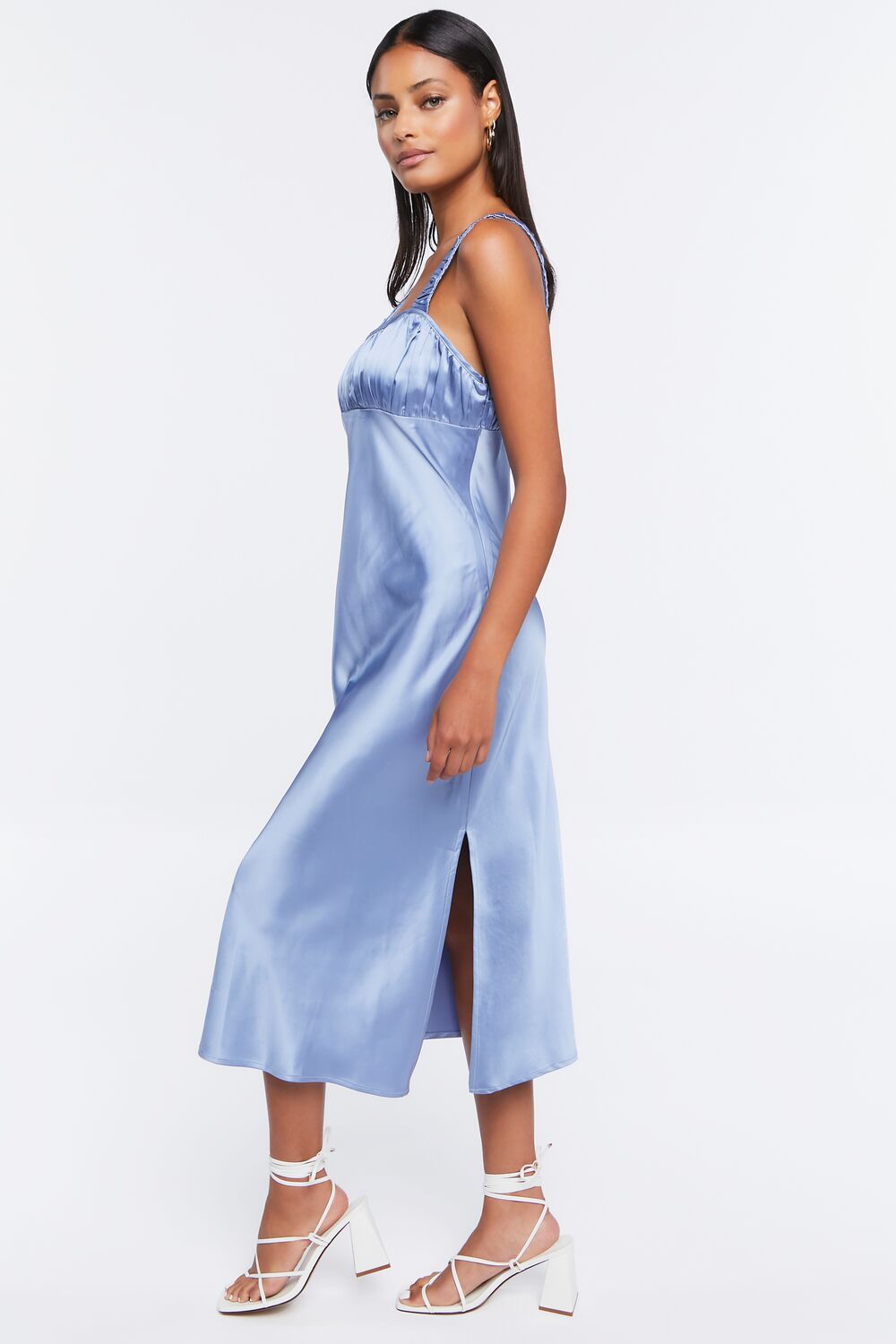 Satin Sweetheart Midi Dress