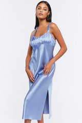 Satin Sweetheart Midi Dress