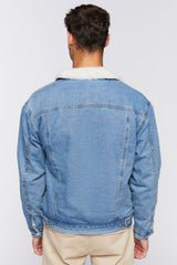 Denim Faux Shearling Jacket