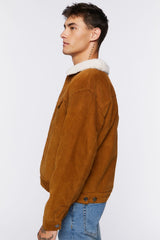 Corduroy Faux Shearling Trucker Jacket