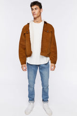 Corduroy Faux Shearling Trucker Jacket