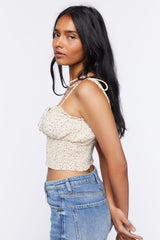 Floral Tie-Strap Cropped Cami