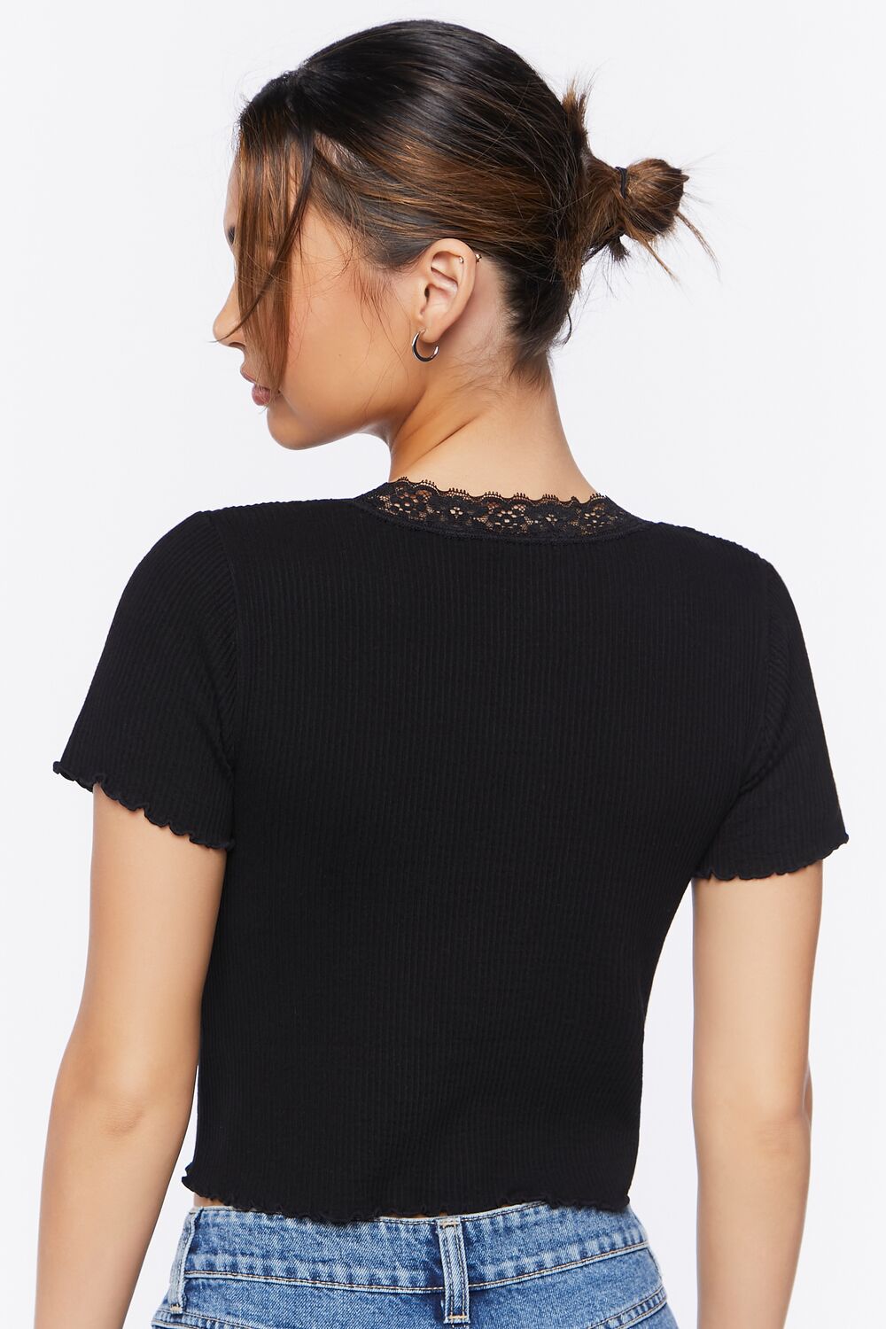 Split-Hem Sweater-Knit Top