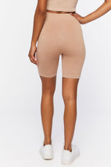 Seamless Ribbed Biker Shorts