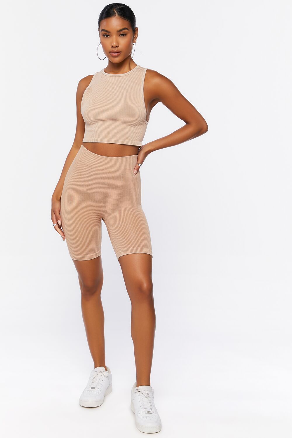 Seamless Ribbed Biker Shorts