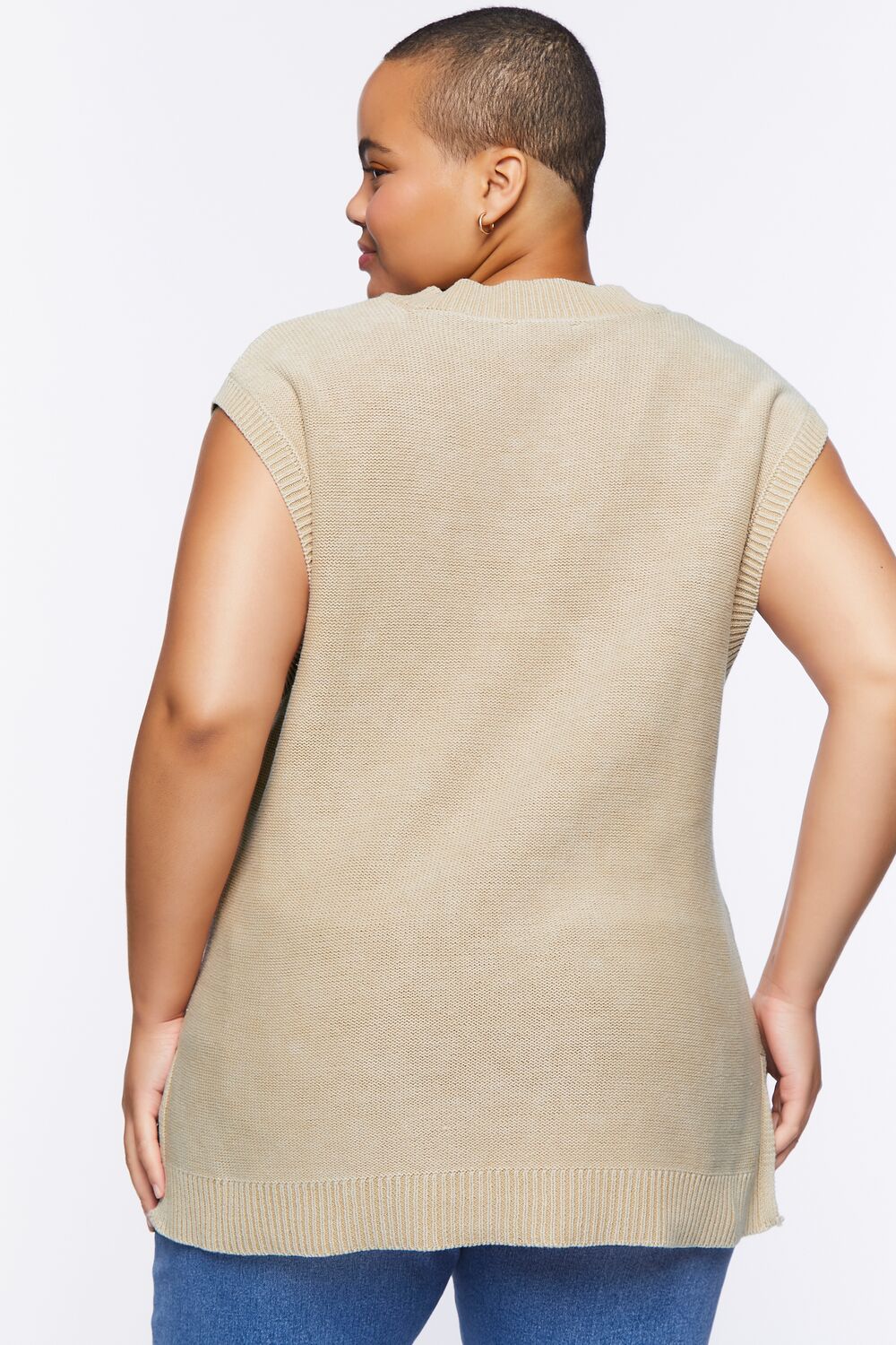 Plus Size Longline Sweater Vest