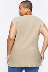 Plus Size Longline Sweater Vest