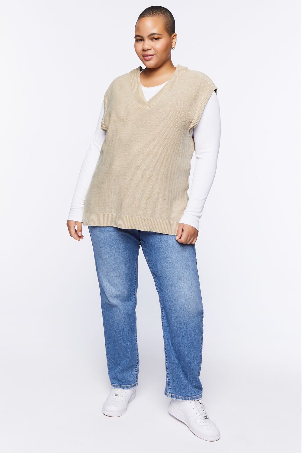 Plus Size Longline Sweater Vest