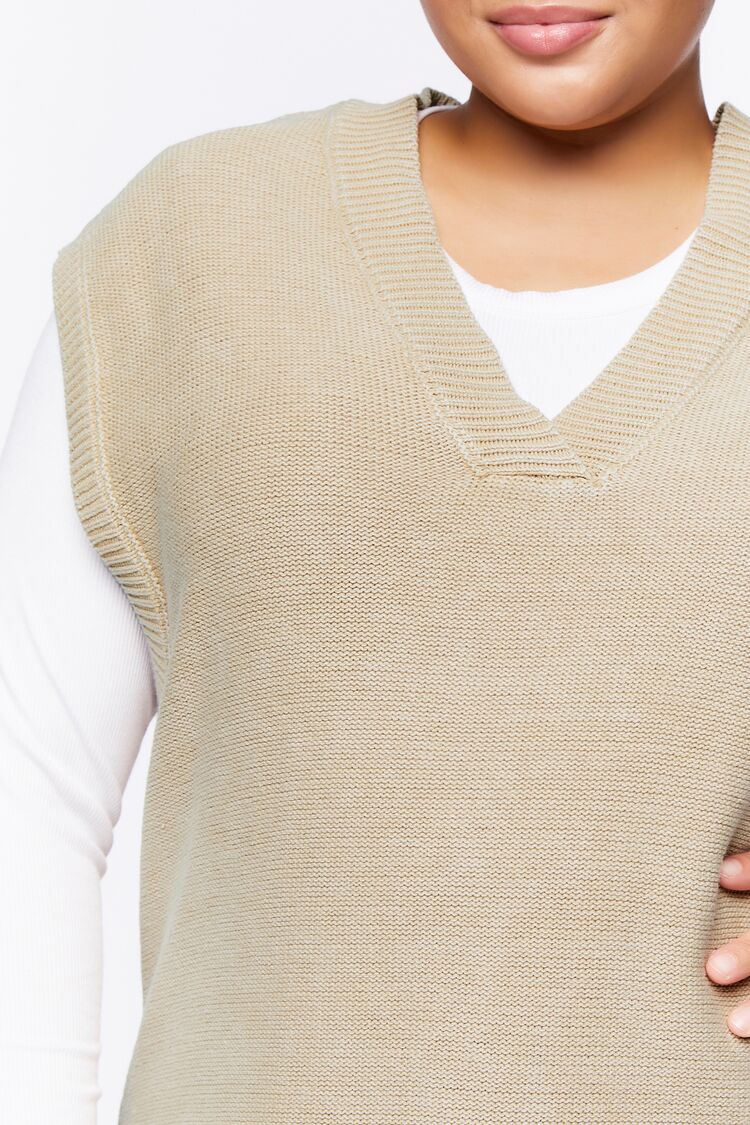 Plus Size Longline Sweater Vest