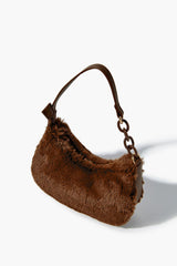 Plush Faux Fur Baguette Bag