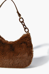 Plush Faux Fur Baguette Bag