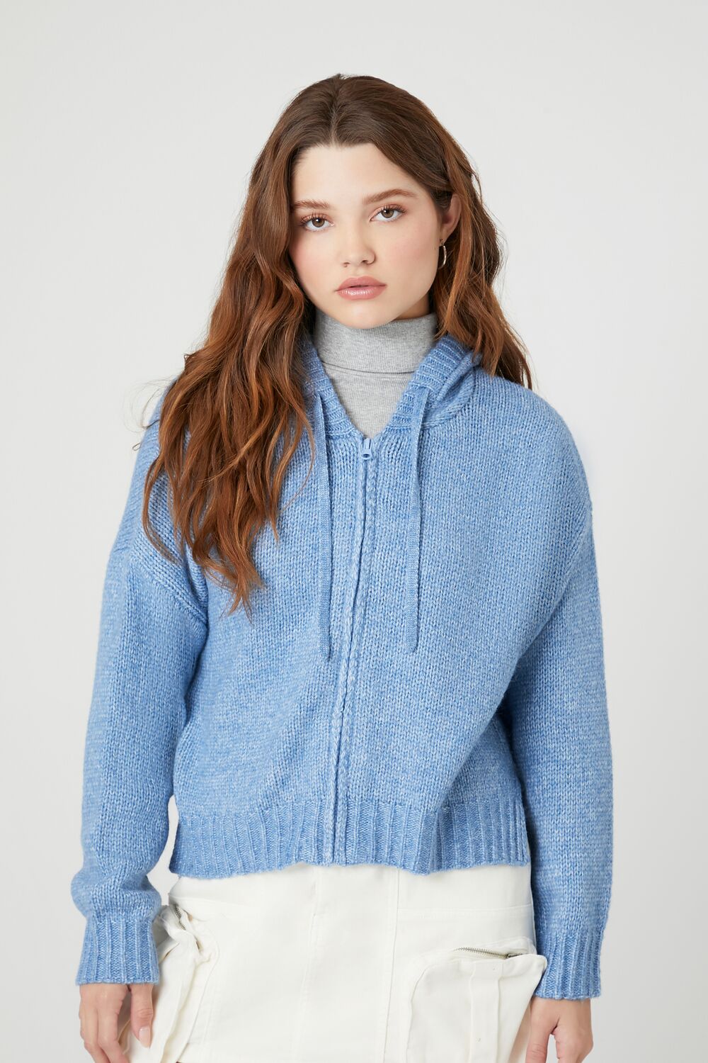Hooded Zip-Up Sweater