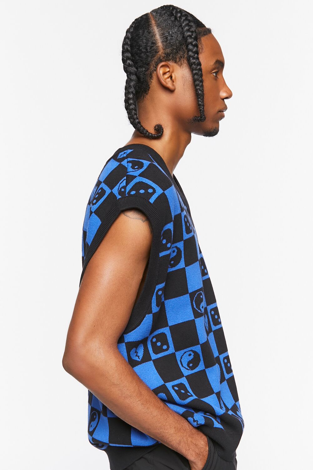 Checkered Yin Yang Sweater Vest