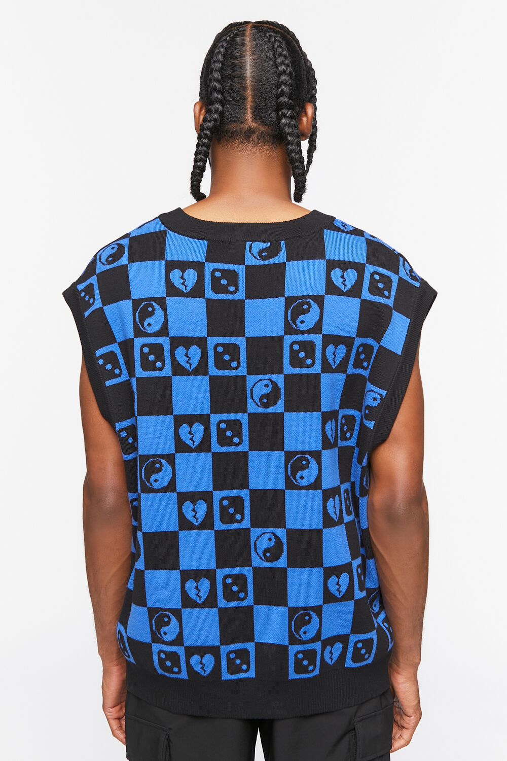 Checkered Yin Yang Sweater Vest
