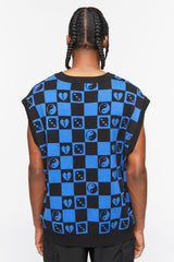Checkered Yin Yang Sweater Vest
