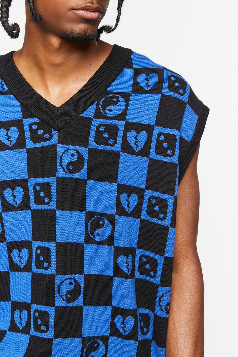 Checkered Yin Yang Sweater Vest