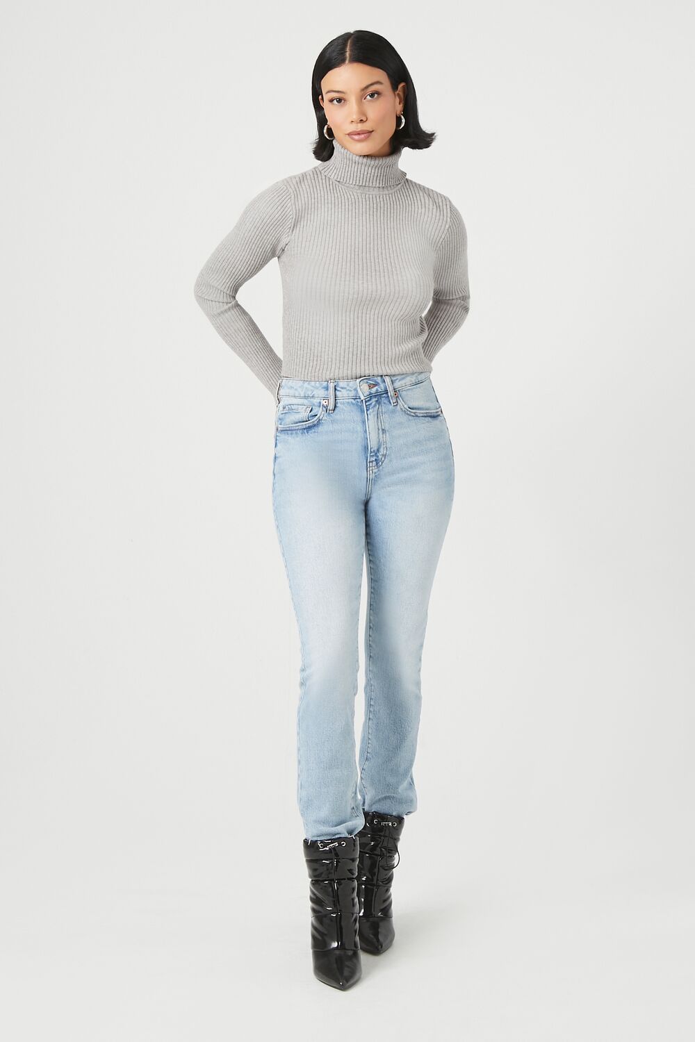 Ribbed Turtleneck Sweater