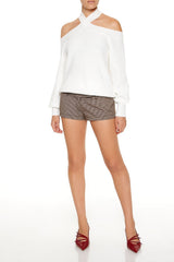 Crisscross Off-the-Shoulder Sweater