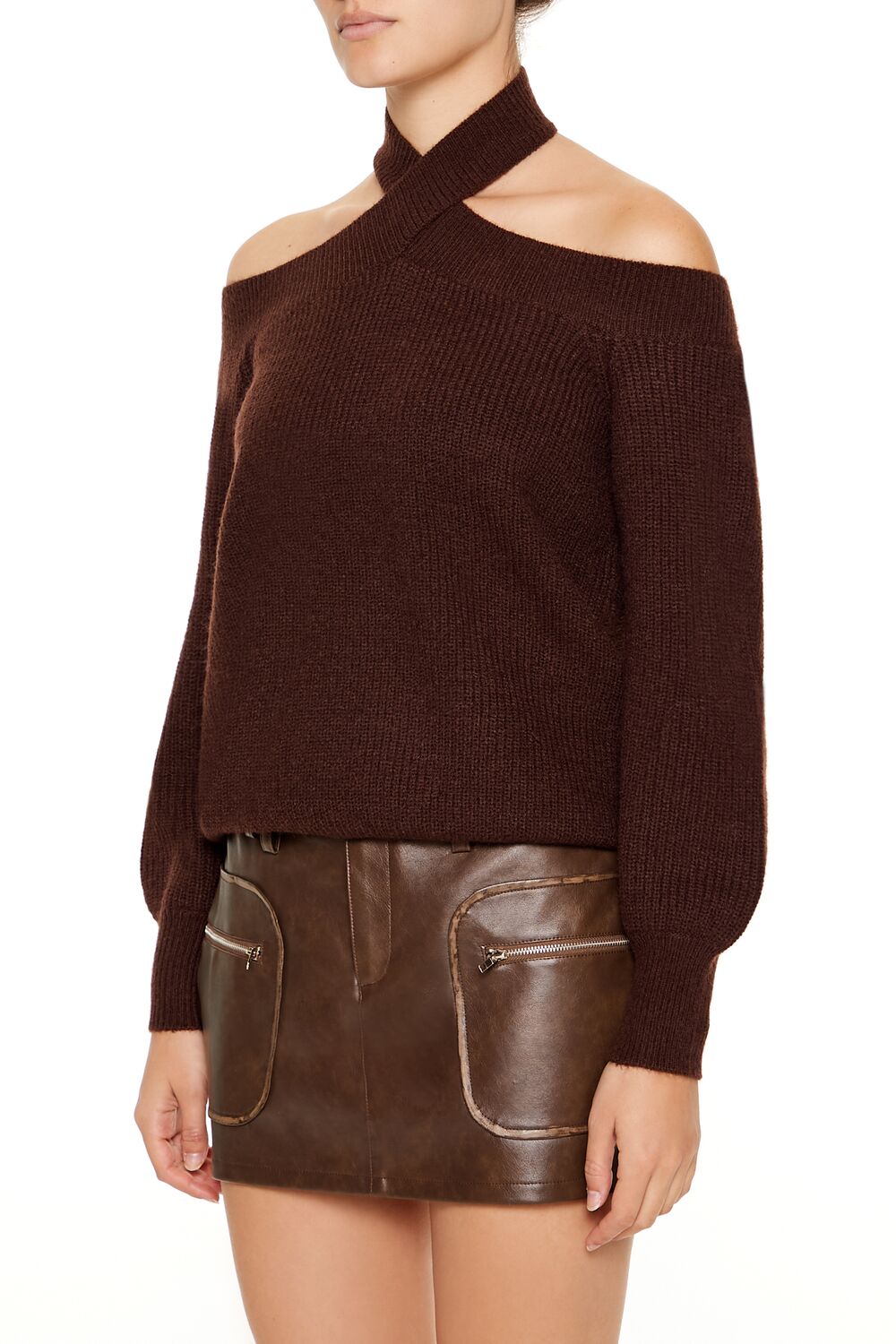 Crisscross Off-the-Shoulder Sweater