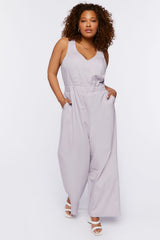Plus Size Tie-Back Jumpsuit