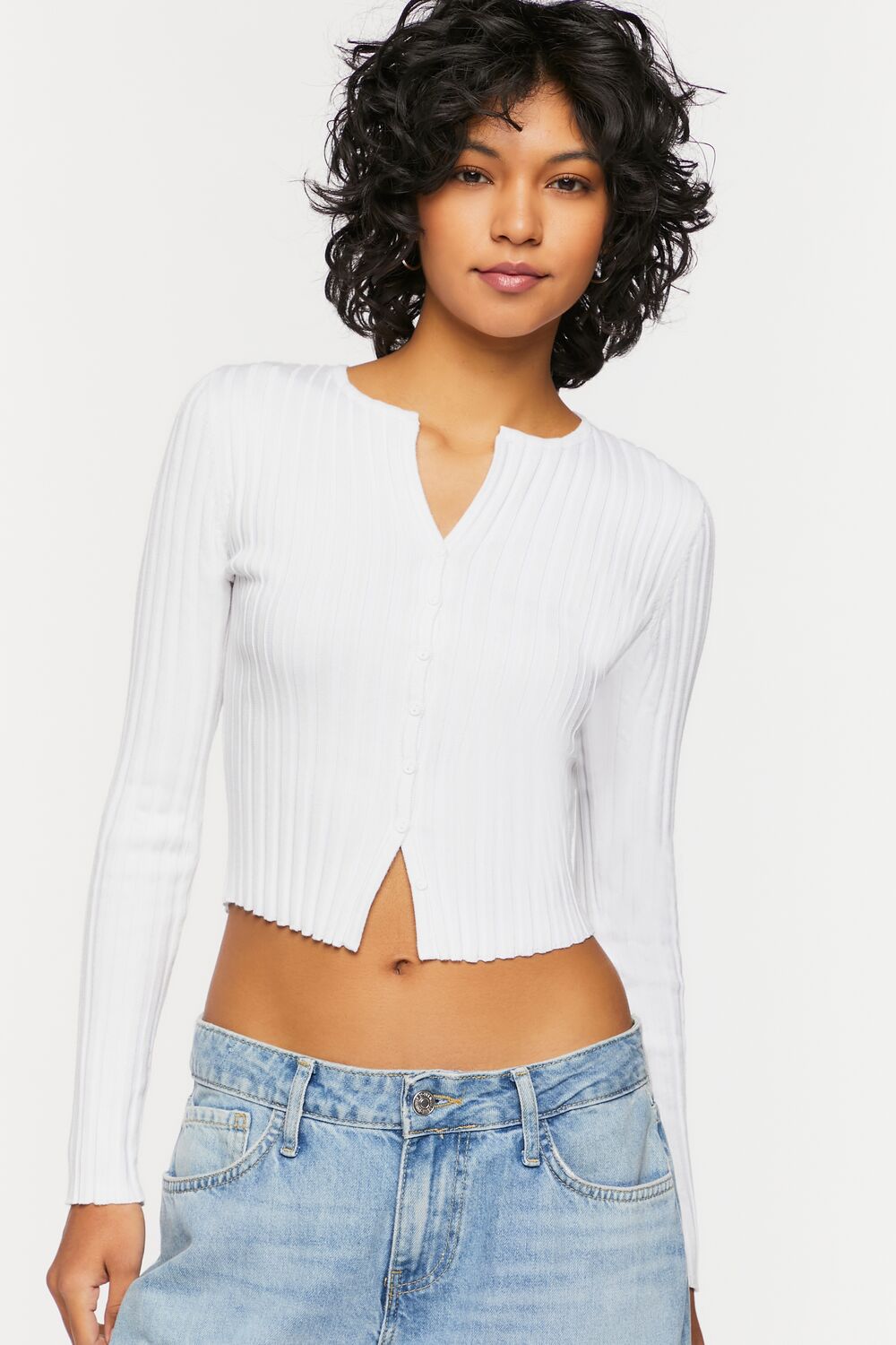 Ribbed Cardigan Sweater