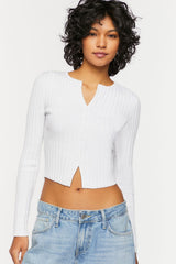 Ribbed Cardigan Sweater