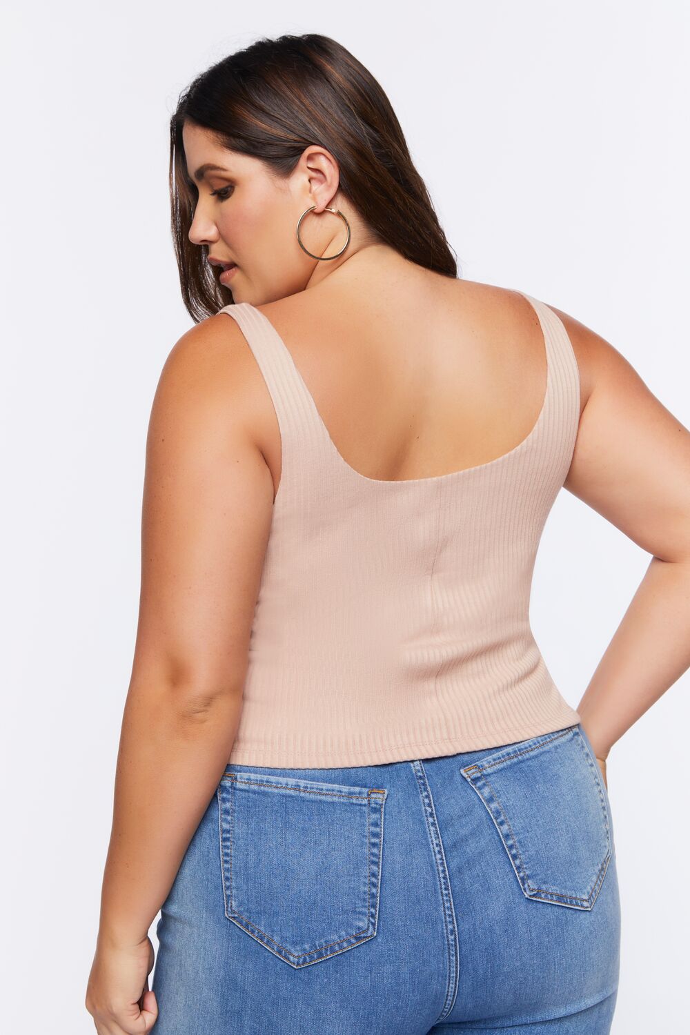 Plus Size Lace-Up Top