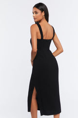 Leg-Slit Midi Dress